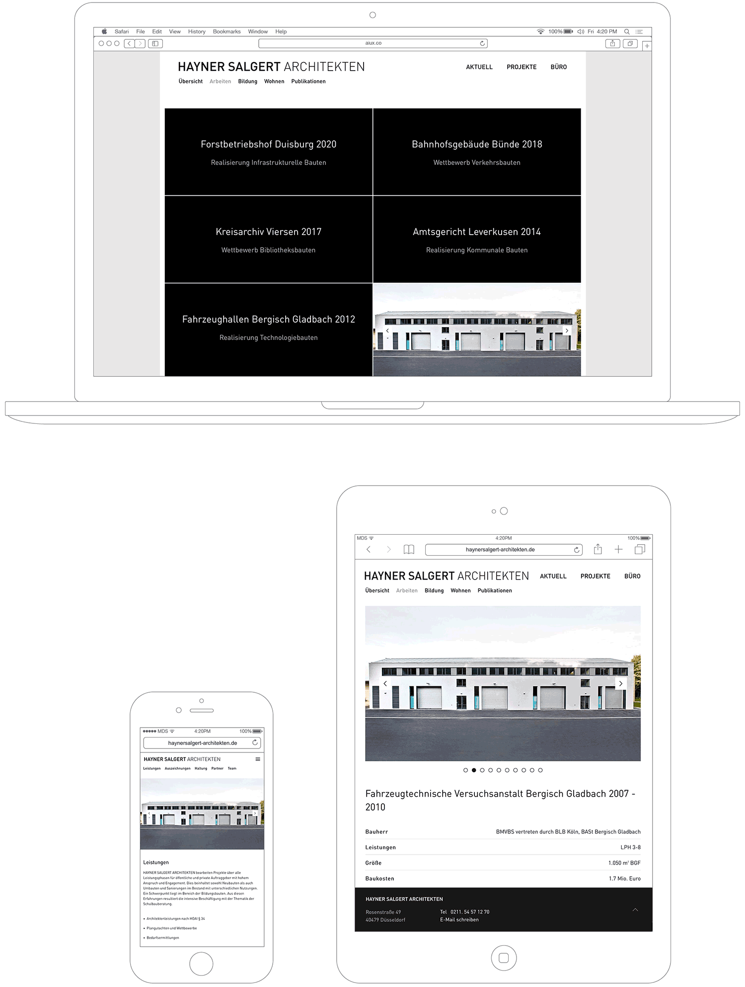 Abbildung: Ausgabegröße Websdesign Desktop, Tablet, Smartphone
