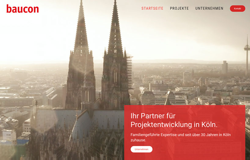 Abbildung: Website baucon