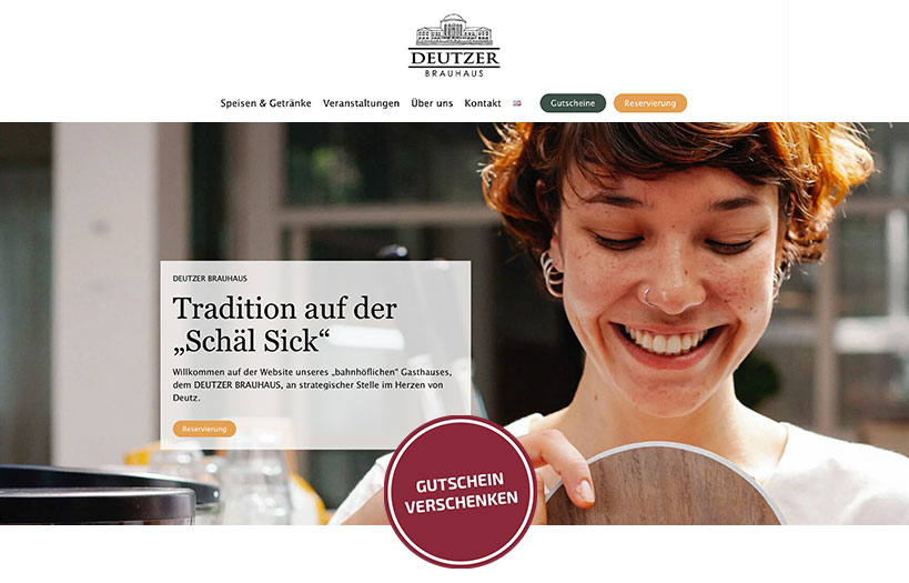 Abbildung: Webdesign Deutzer Brauhaus