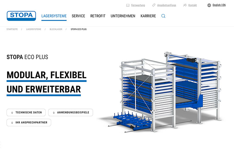 Abbildung: Webdesign Stopa Anlagenbau GmbH